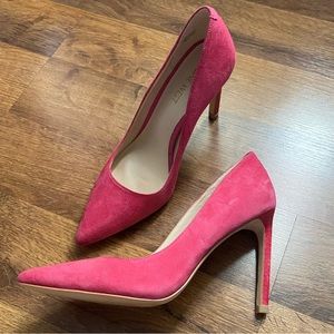 Nine West Tatiana pink suede 4” heels, size 6.5, worn only once